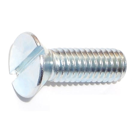 Midwest Fastener 5/16"-18 x 1 in Slotted Flat Machine Screw, Zinc Plated Steel, 15 PK 60322